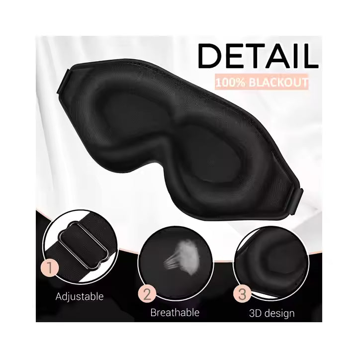 3D Unimaski – 100 % pimentävä ja paineeton uni missä tahansa!