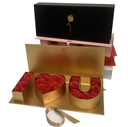 Lahjalaatikko “I ❤️ U” – täytettävä lahjapakkaus